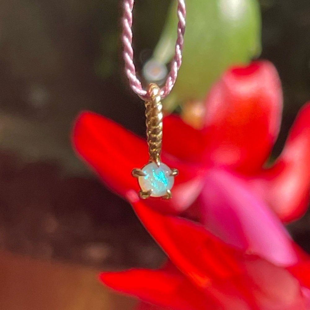 Catbird Little Star Birthstone Charm 14k Gold & Opal!